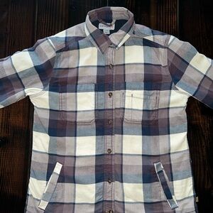 Carhartt Purple and Cream Plaid Button Down Jacket